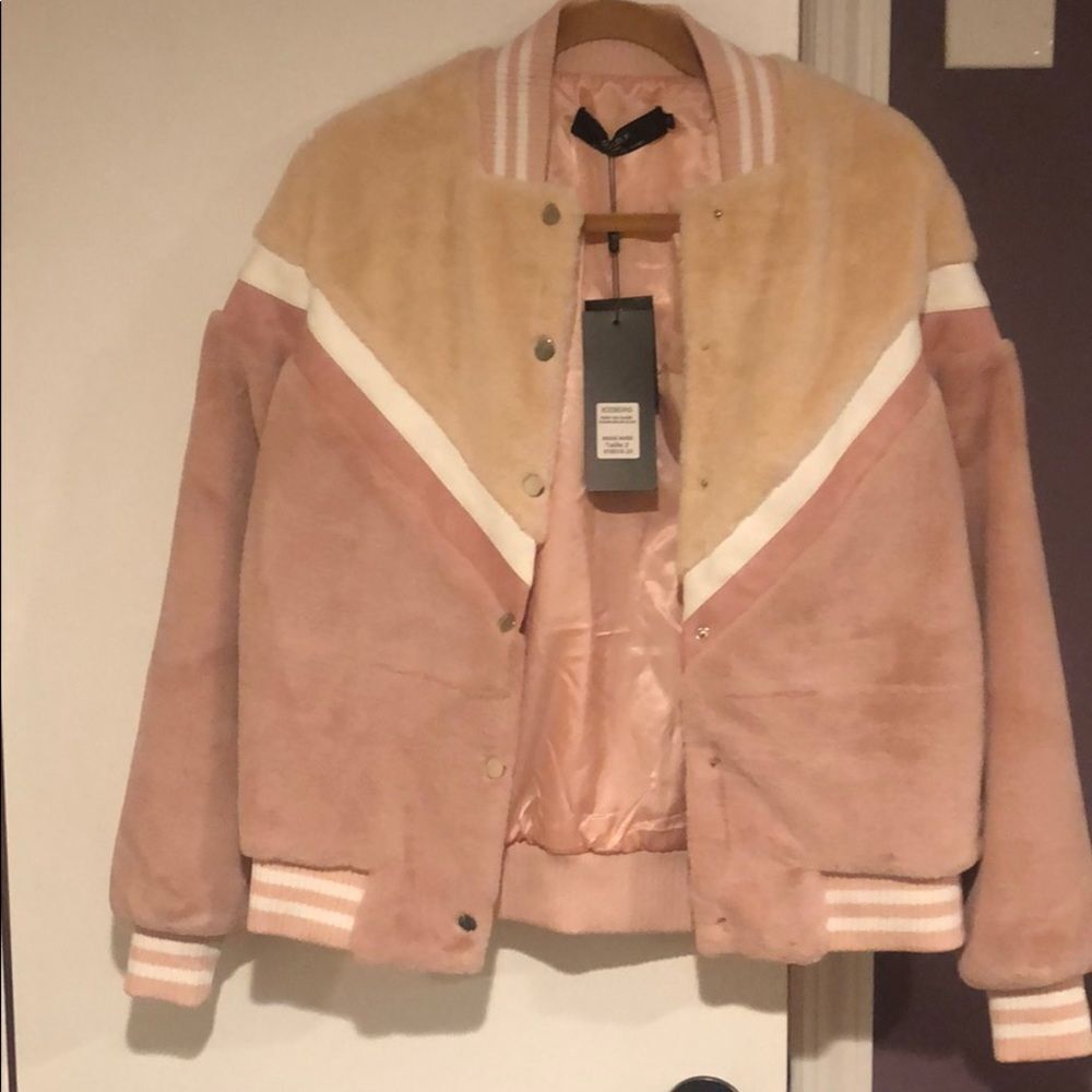 Iceberg Bomber in Beige Nude & Rose Sakura - Picture 8 of 9